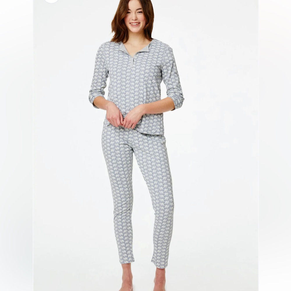 Roberta Roller Rabbit Women’s Pajamas in Heather Grey Hathi (Size L)